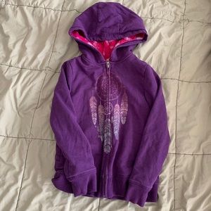 Lucky Brand girls zip-up hooded sweatshirt